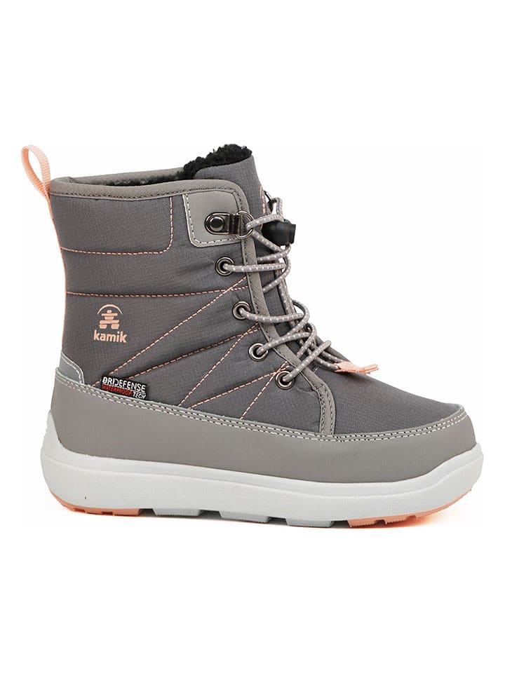 Kamik Śniegowce "Luge" w kolorze szarym rozmiar: 28