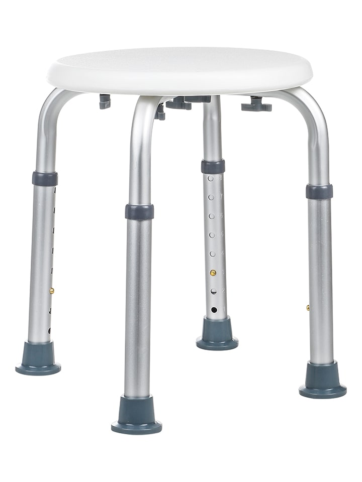 Everysentials Hocker w kolorze białym pod prysznic - 52,5 x Ø 32,3 cm rozmiar: onesize