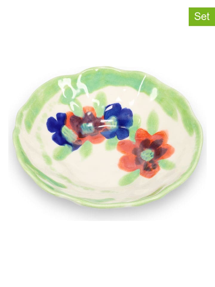 Salt and Pepper Miski (4 szt.) "Fleur" w kolorze zielonym - Ø 21,5 cm rozmiar: onesize