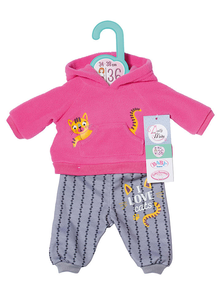 Dolly Moda Ubranko "Dolly Moda Joggingsuit" w kolorze różowym dla lalek - 12 m+ rozmiar: onesize