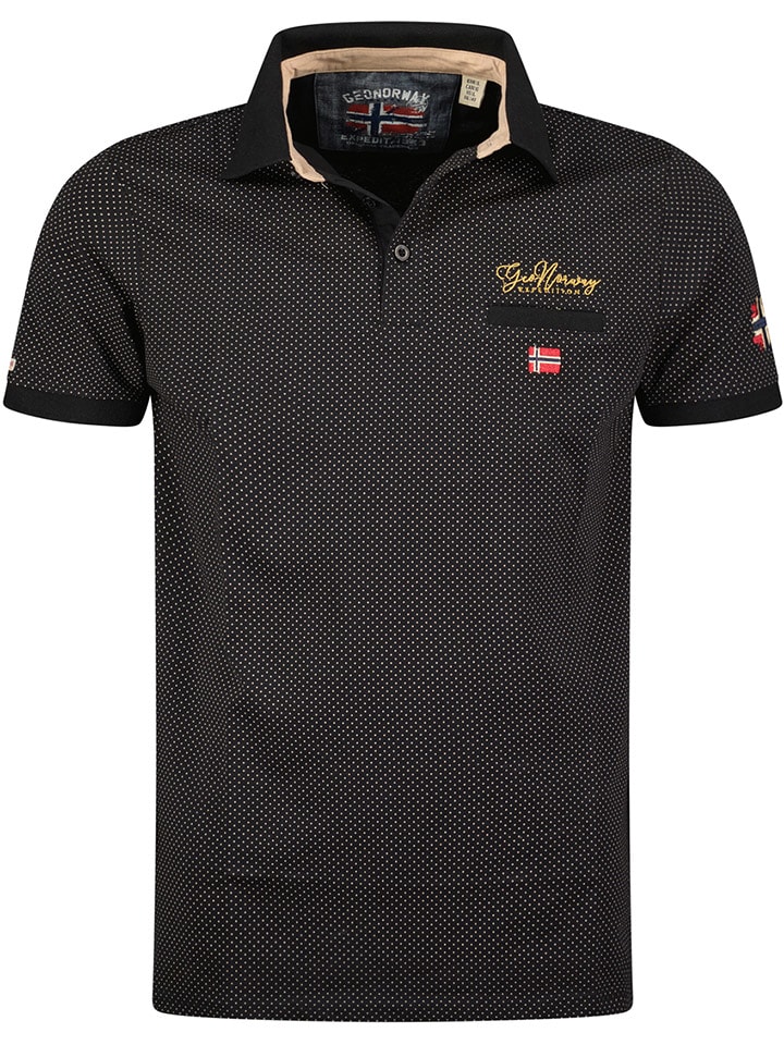 Geographical Norway Koszulka polo "Kingdom" w kolorze czarnym rozmiar: S