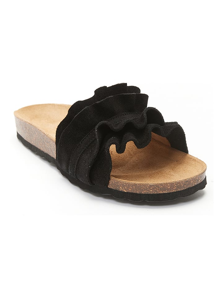 Mandel Skórzane klapki w kolorze czarnym rozmiar: 38