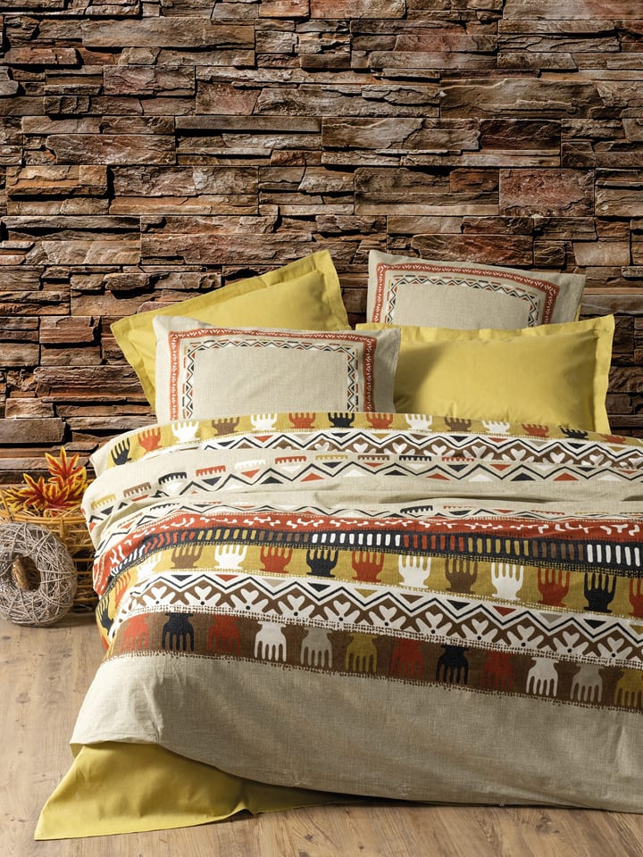 Colourful Cotton Komplet pościeli renforcé w kolorze beżowym rozmiar: 135x200 cm