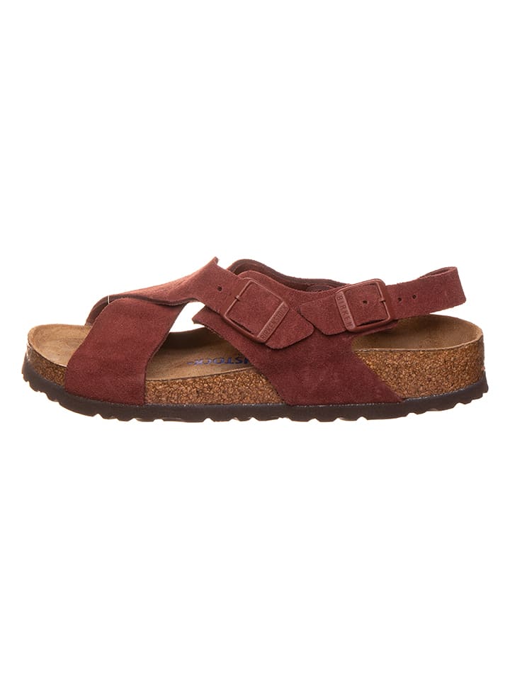Birkenstock Skórzane sandały "Tulum" w kolorze czerwonym rozmiar: 40