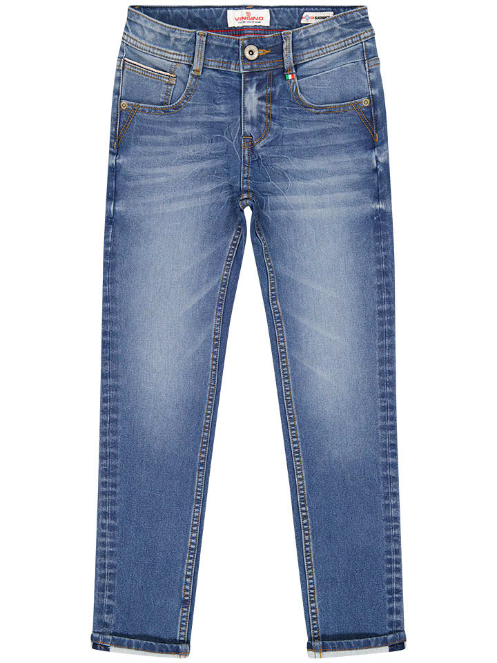 Vingino Dżinsy "Alberto" - Skinny fit - w kolorze niebieskim rozmiar: 140