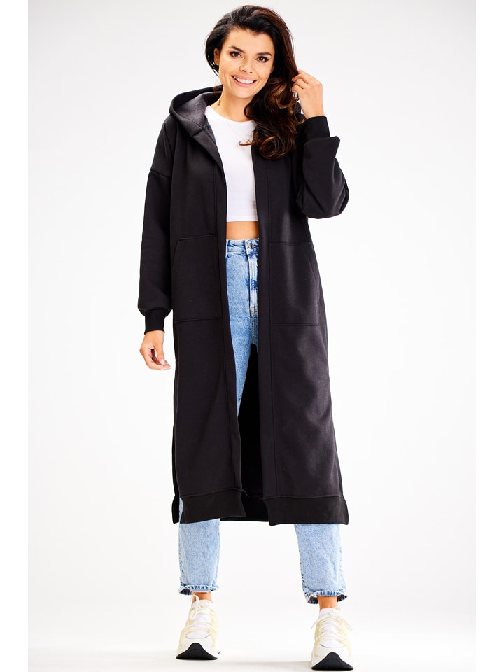 Awama Płaszcz dresowy w kolorze czarnym rozmiar: L/XL