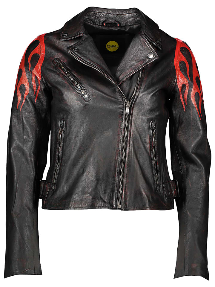 Buffalo Skórzana kurtka w kolorze czarnym rozmiar: 42