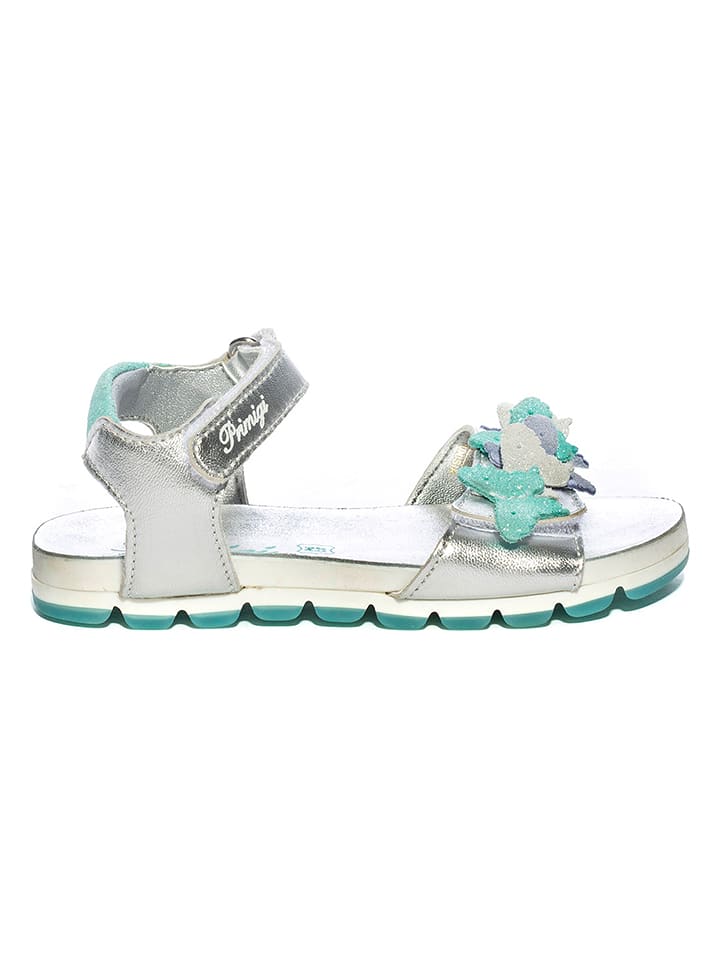 Primigi Skórzane sandały w kolorze srebrnym rozmiar: 27