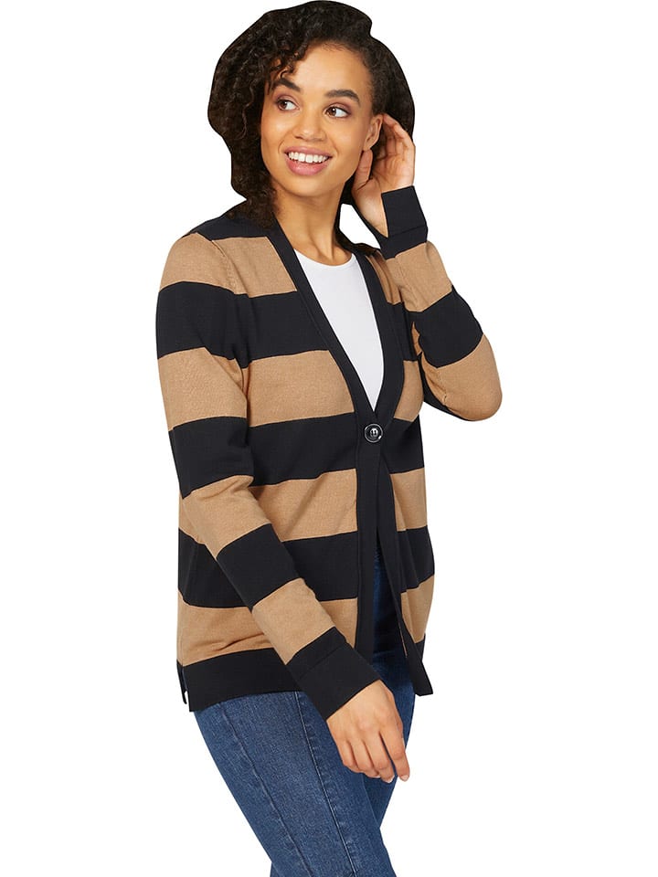 Heine Kardigan w kolorze czarno-jasnobrązowym rozmiar: 42
