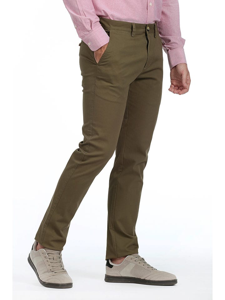 The Time of Bocha Spodnie chino w kolorze khaki rozmiar: 48