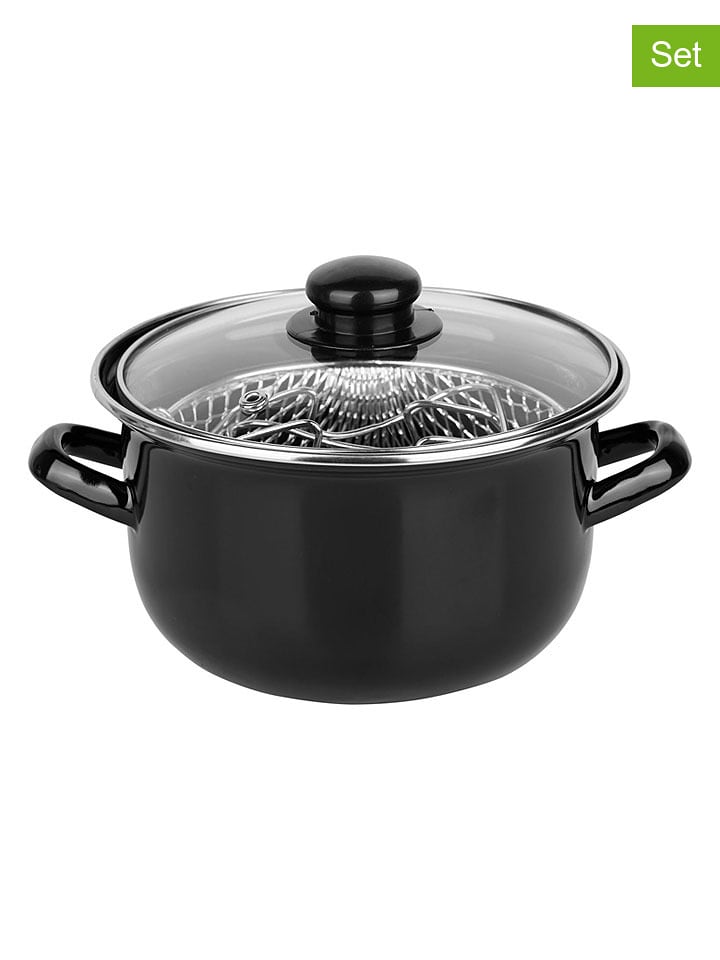 Sitram 3-częściowy zestaw "Exclu-Web" w kolorze czarnym - Ø 20 cm rozmiar: onesize