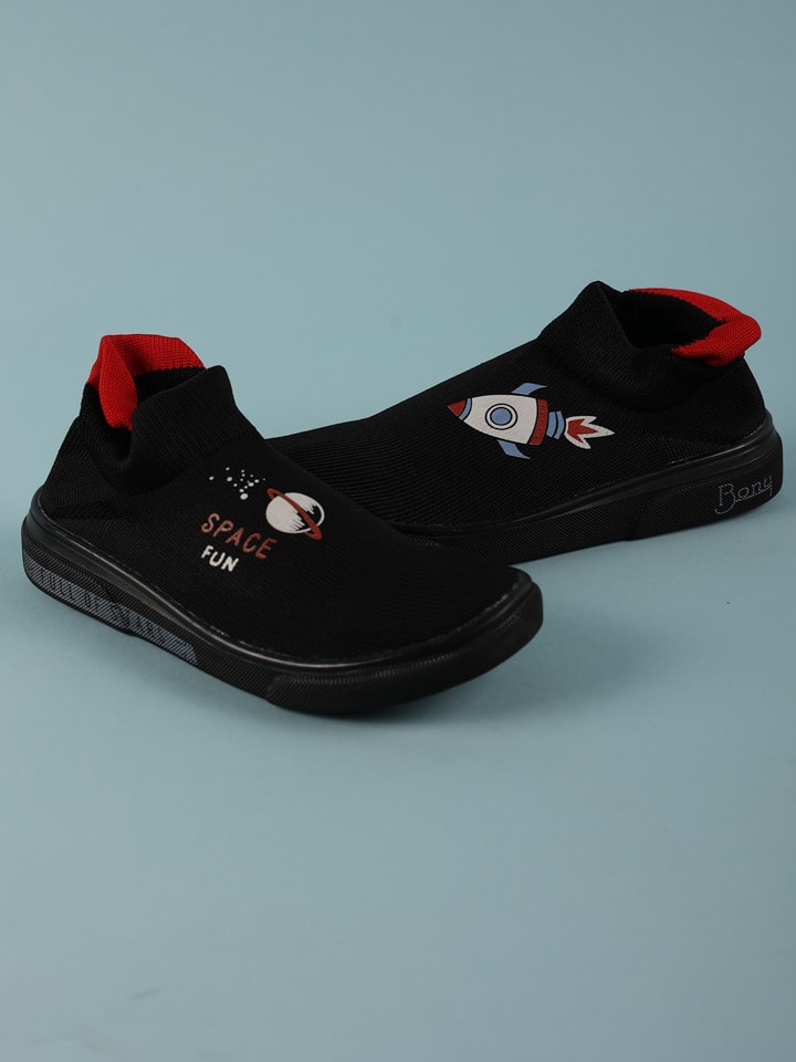 Denokids Sneakersy "Roket" w kolorze czarno-czerwonym rozmiar: 27