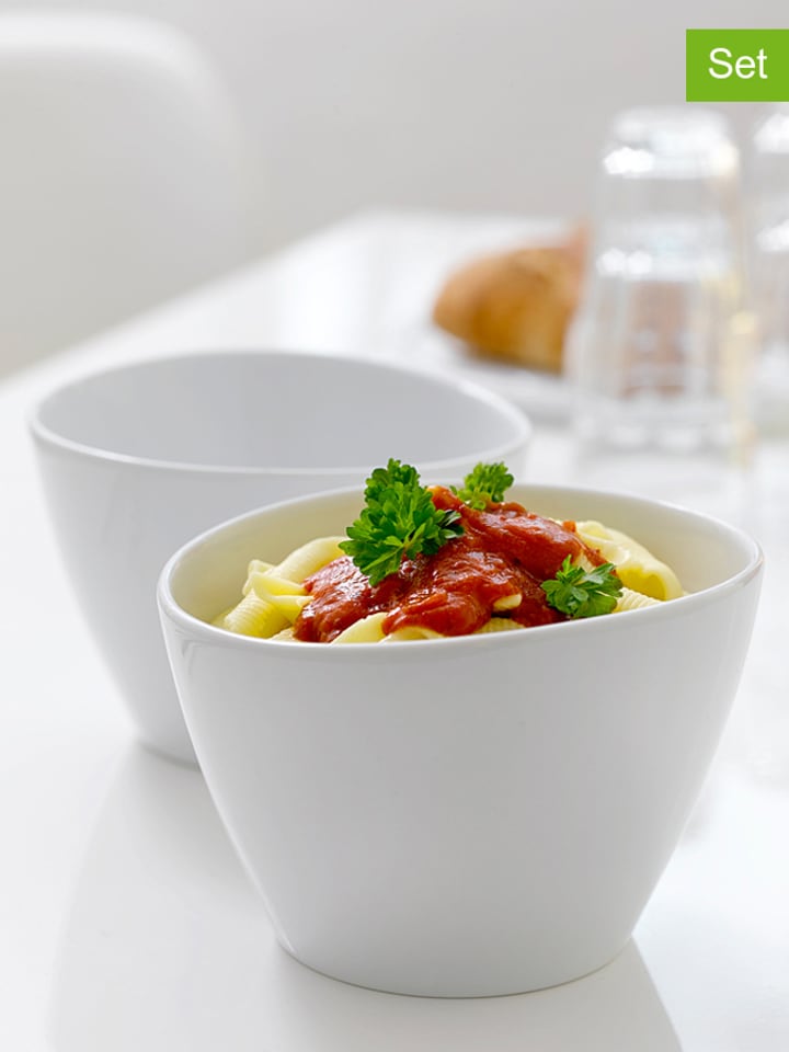 Steel-Function Miski (2 szt.) "Pisa" w kolorze białym do serwowania - Ø 14 cm rozmiar: onesize