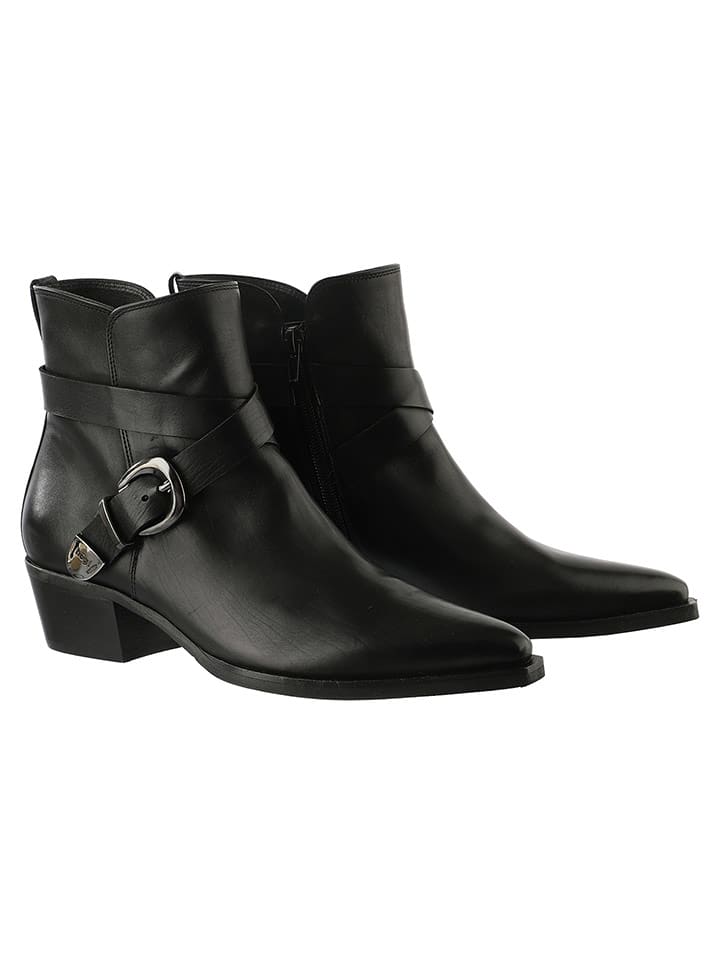 Högl Skórzane botki "Miley" w kolorze czarnym rozmiar: 36