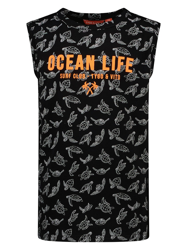 Tygo & Vito Top "Turtle" w kolorze czarnym rozmiar: 134/140