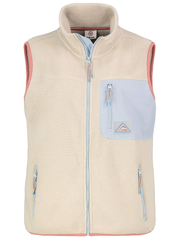 Sublevel Kamizelka polarowa w kolorze beżowym rozmiar: L