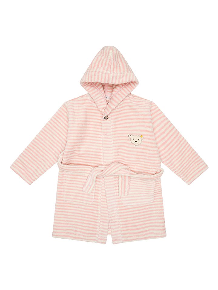 Steiff Szlafrok w kolorze jasnoróżowo-kremowym rozmiar: 116