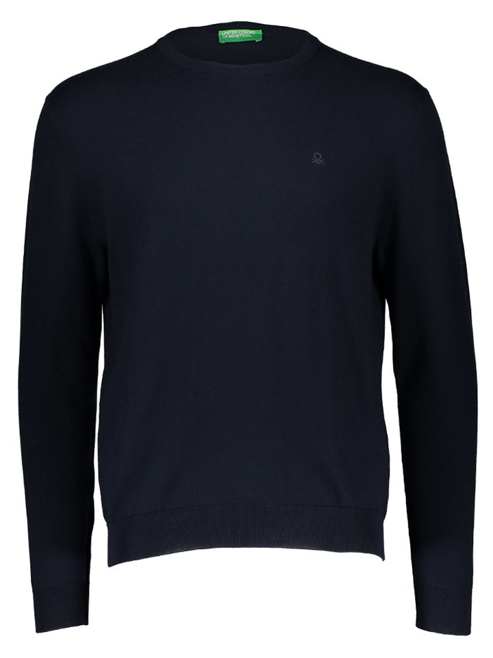 Benetton Sweter w kolorze granatowym rozmiar: L