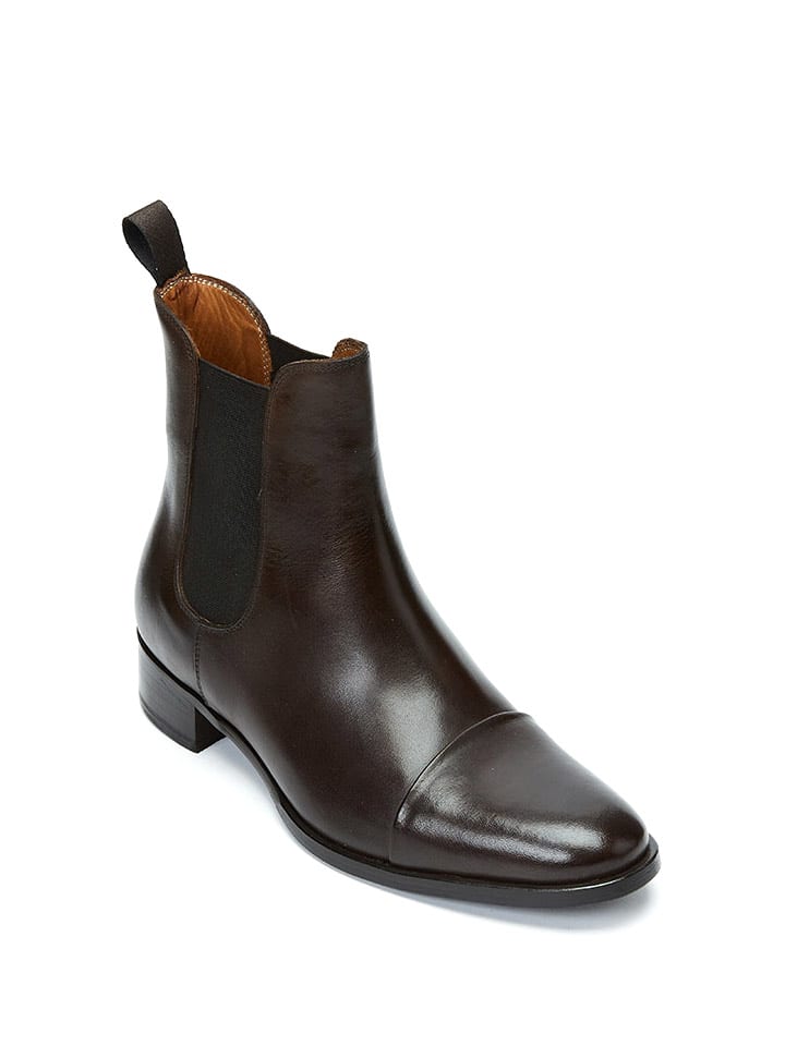 British Passport Skórzane sztyblety w kolorze ciemnobrązowym rozmiar: 36