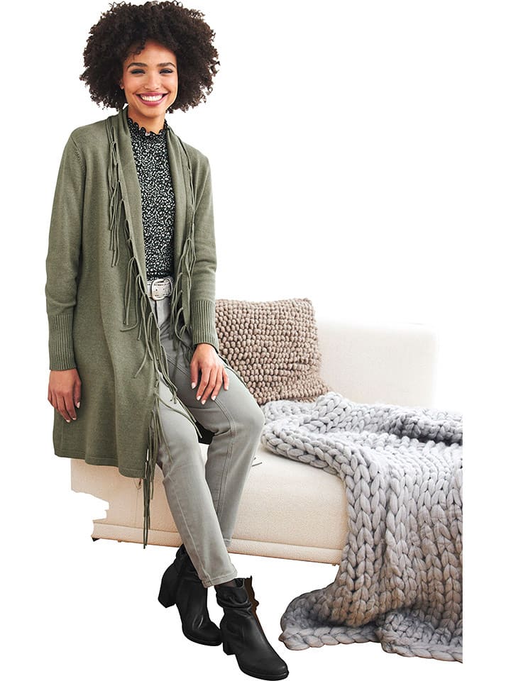 Heine Dżinsy w kolorze khaki rozmiar: 38