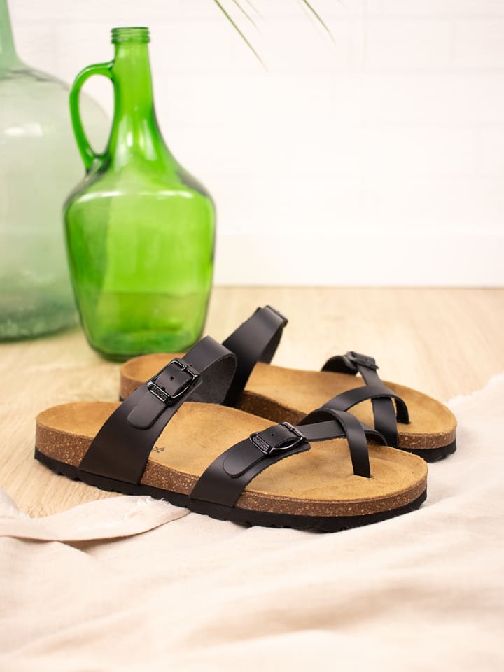 BABUNKERS Family Skórzane japonki w kolorze czarnym rozmiar: 42