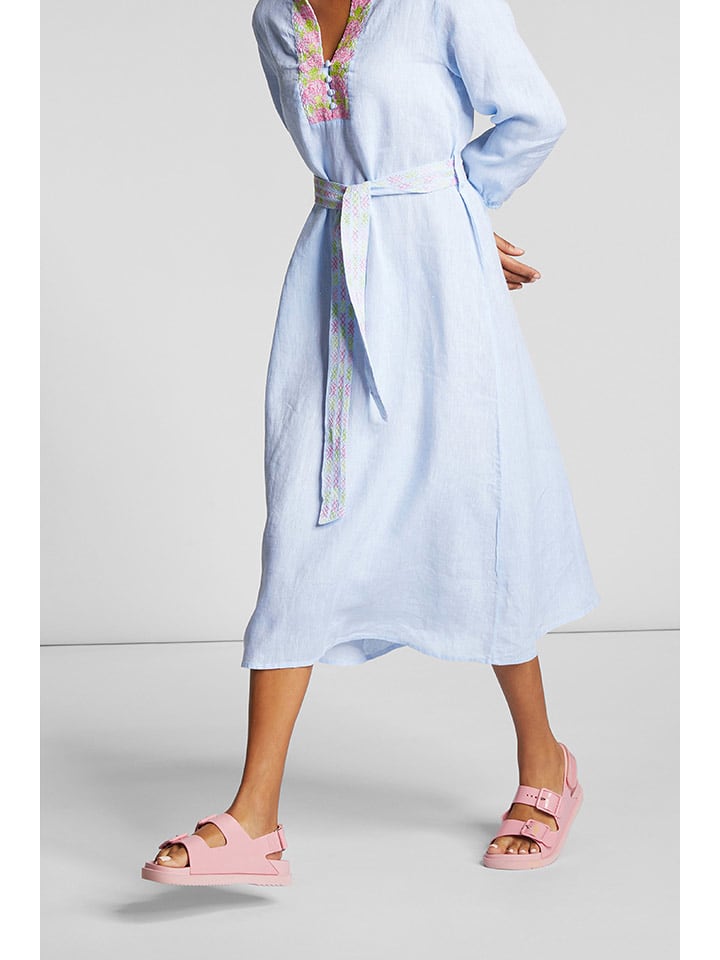 Rich & Royal Lniana sukienka w kolorze błękitnym rozmiar: 38