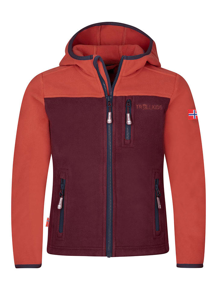 Trollkids Kurtka polarowa "Stavanger" w kolorze czerwonym rozmiar: 140