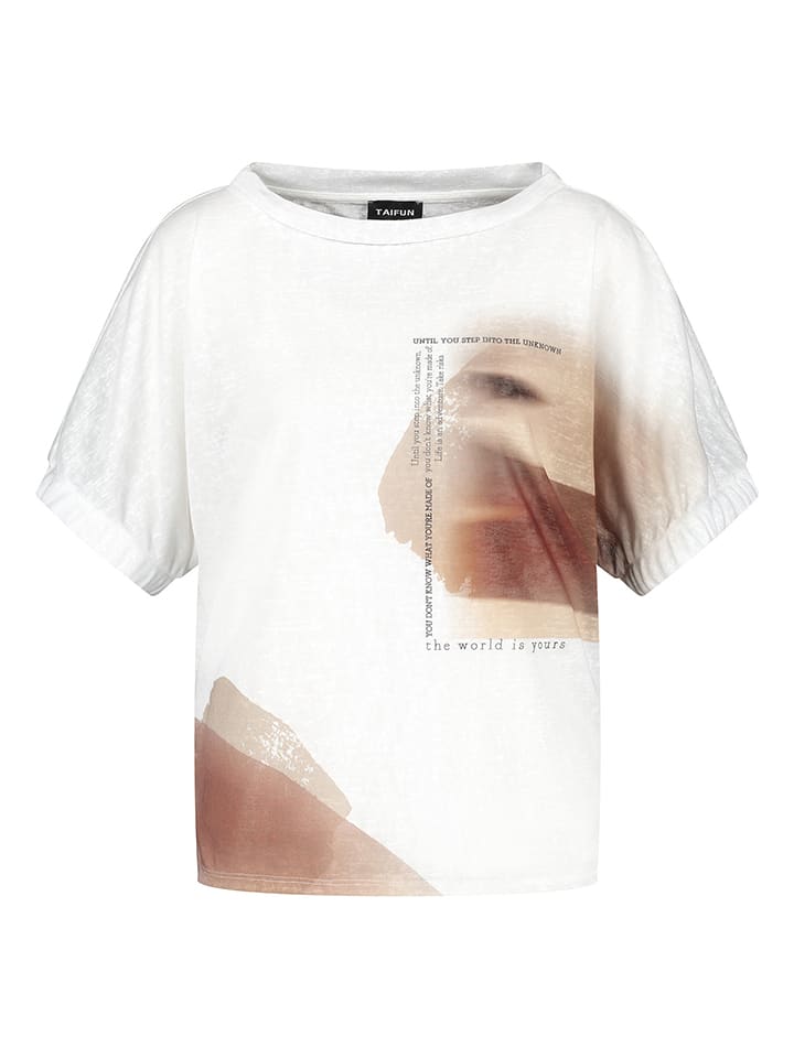 Koszulka w kolorze biało-brązowym