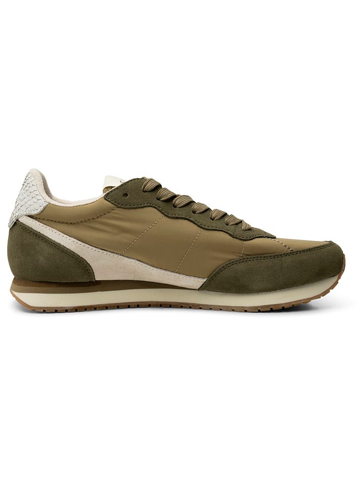 WODEN Skórzane sneakersy w kolorze khaki rozmiar: 44