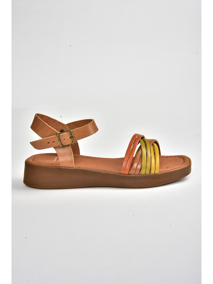 Gerois Skórzane sandały w kolorze jasnobrązowym rozmiar: 39