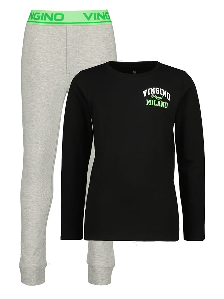 Vingino Piżama w kolorze czarno-szarym rozmiar: 158/164