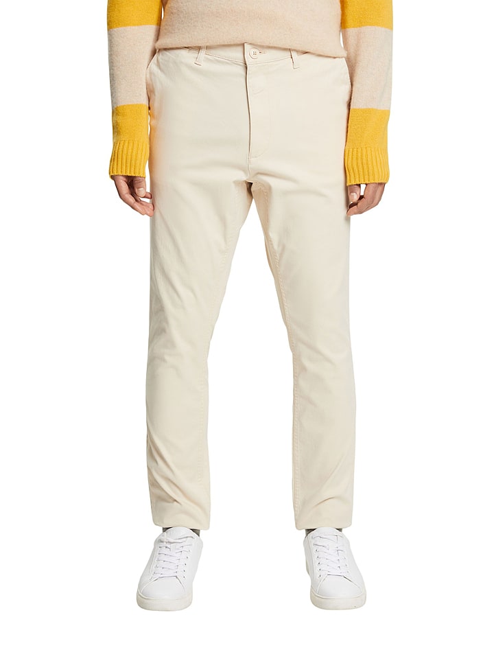 ESPRIT Spodnie chino w kolorze beżowym rozmiar: W36/L32