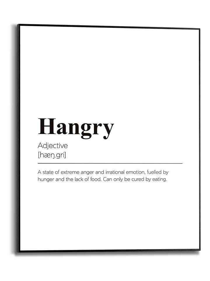 Orangewallz Druk artystyczny "Hangry" w ramce rozmiar: 40x50 cm