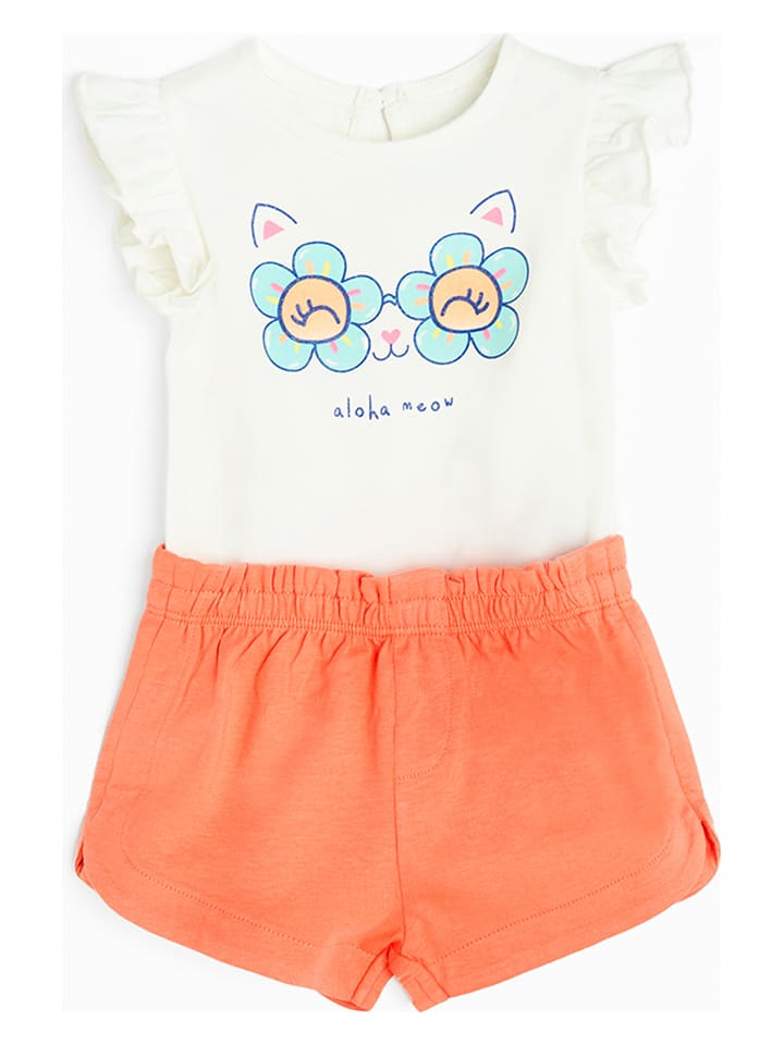 COOL CLUB 2-częściowy zestaw w kolorze pomarańczowo-białym rozmiar: 92