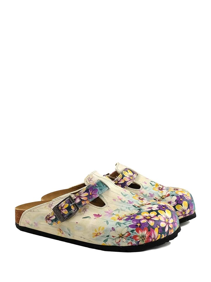 Calceo Chodaki w kolorze beżowym ze wzorem rozmiar: 39