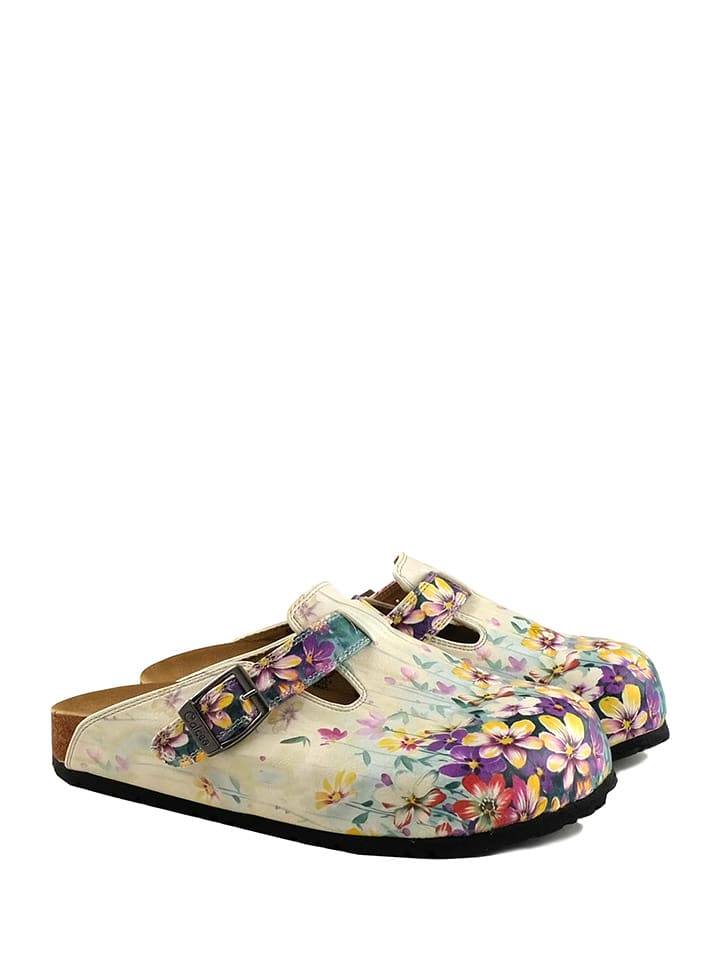 Calceo Chodaki w kolorze beżowym ze wzorem rozmiar: 39