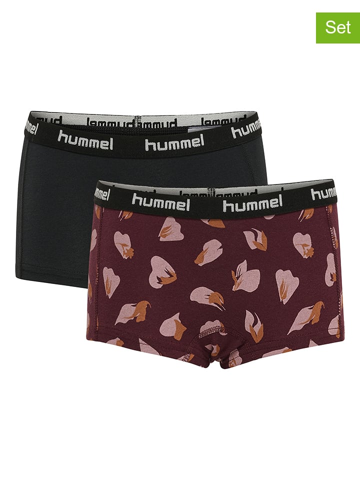 Hummel Pełne figi (2 pary) w kolorze czarno-czerwonym rozmiar: 110/116