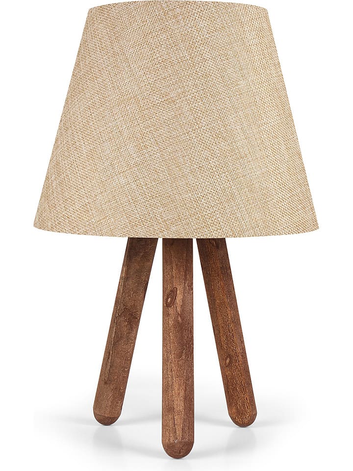 Opviq Lampa stołowa w kolorze beżowym - wys. 33 x Ø 22 cm rozmiar: onesize