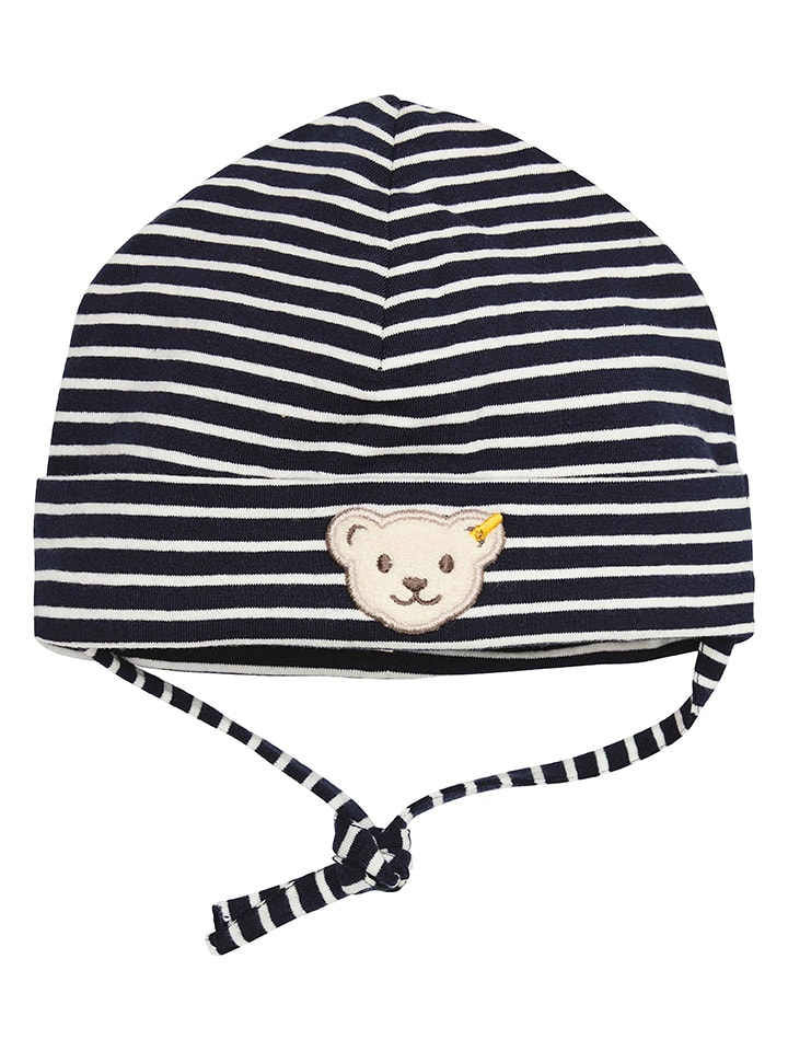 Steiff Czapka w kolorze czarno-białym rozmiar: 43 cm