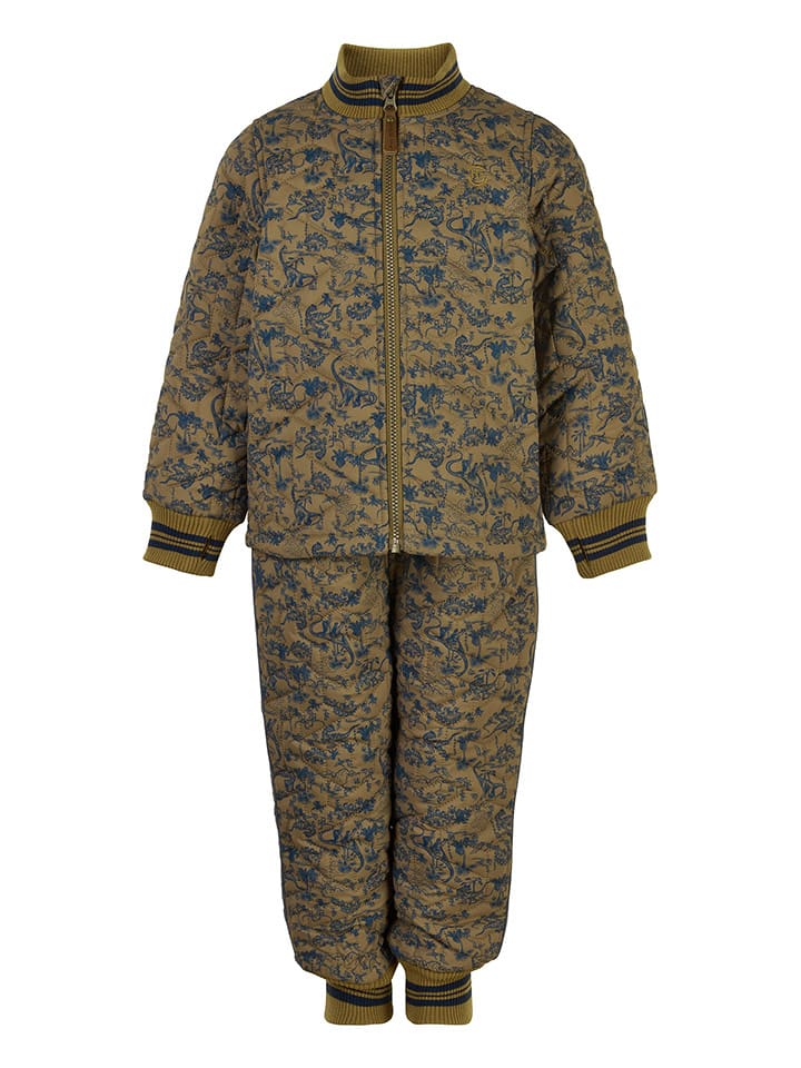 mikk-line 2-częściowy zestaw termiczny w kolorze khaki rozmiar: 98