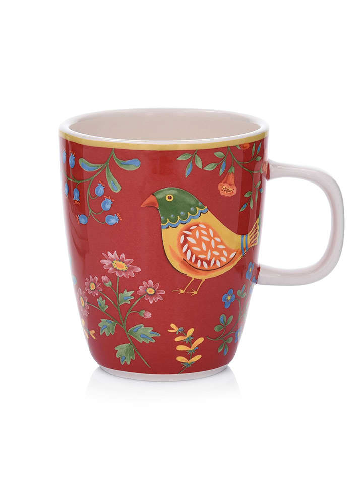 DUKA Kubek "Paradise" w kolorze czerwonym - 400 ml rozmiar: onesize