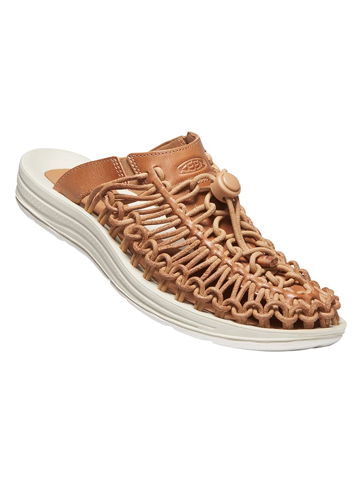 Keen Skórzane klapki "Uneek - Limited Edition" w kolorze jasnobrązowym rozmiar: 40