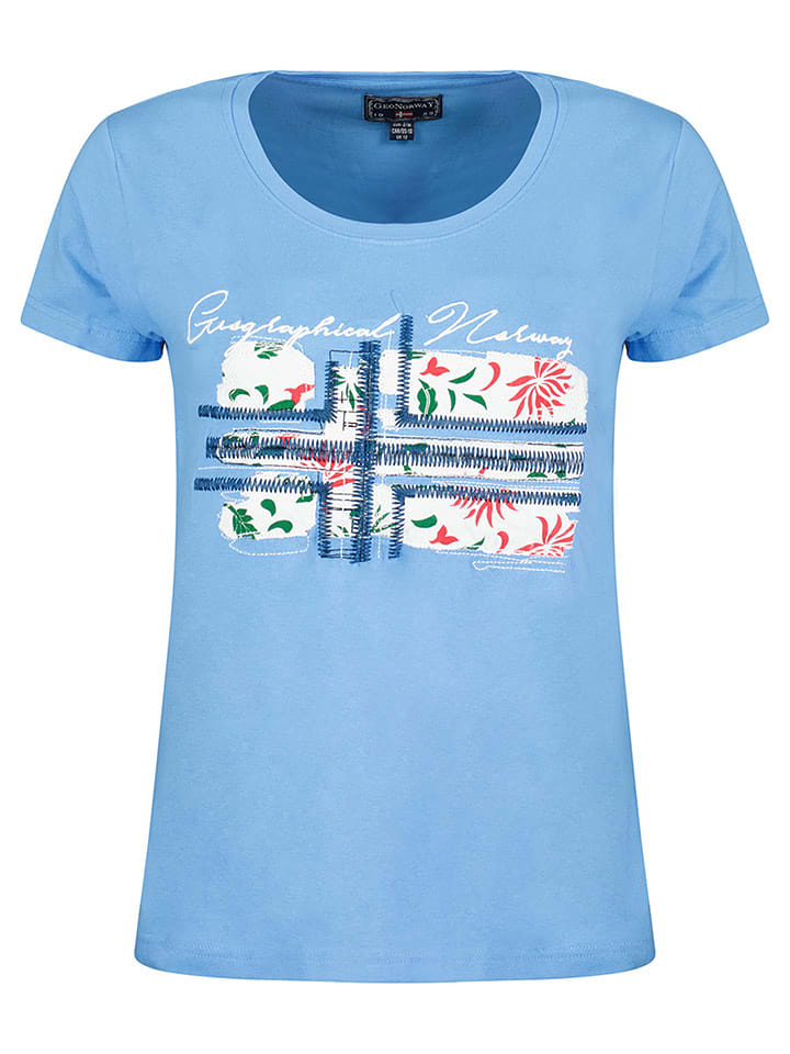 Geographical Norway Koszulka "Jepson 401" w kolorze błękitnym rozmiar: S