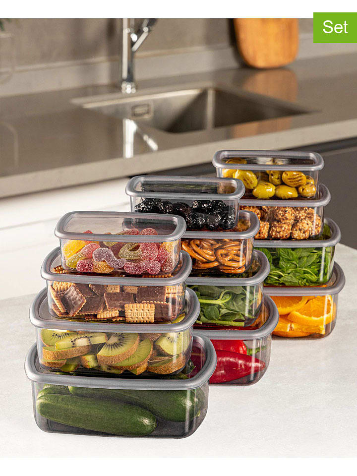 Violeta Home Pojemniki (12 szt.) w kolorze antracytowym rozmiar: onesize