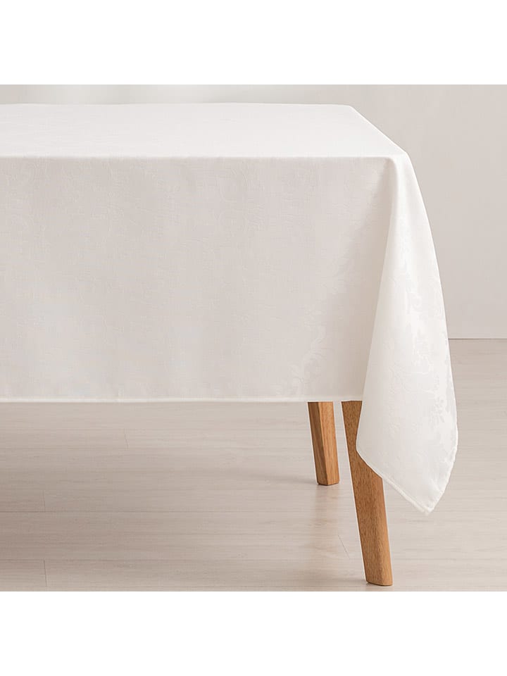 GAMUSI Obrus "Dama" w kolorze białym rozmiar: 140x240 cm
