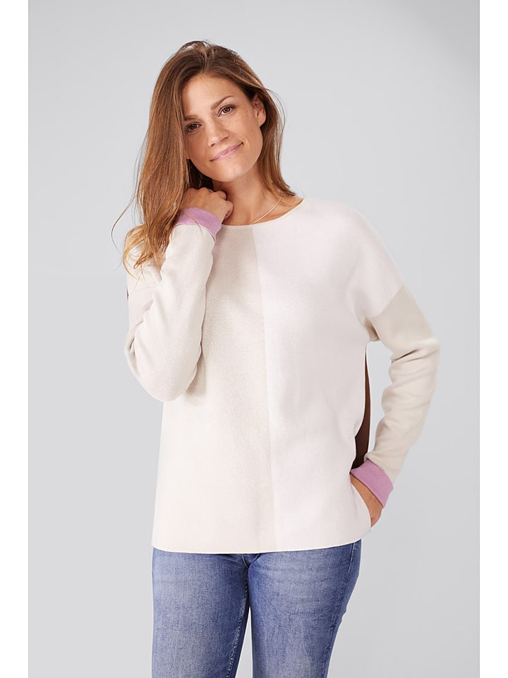 LIEBLINGSSTÜCK Sweter w kolorze biało-beżowo-jasnobrązowym rozmiar: 36