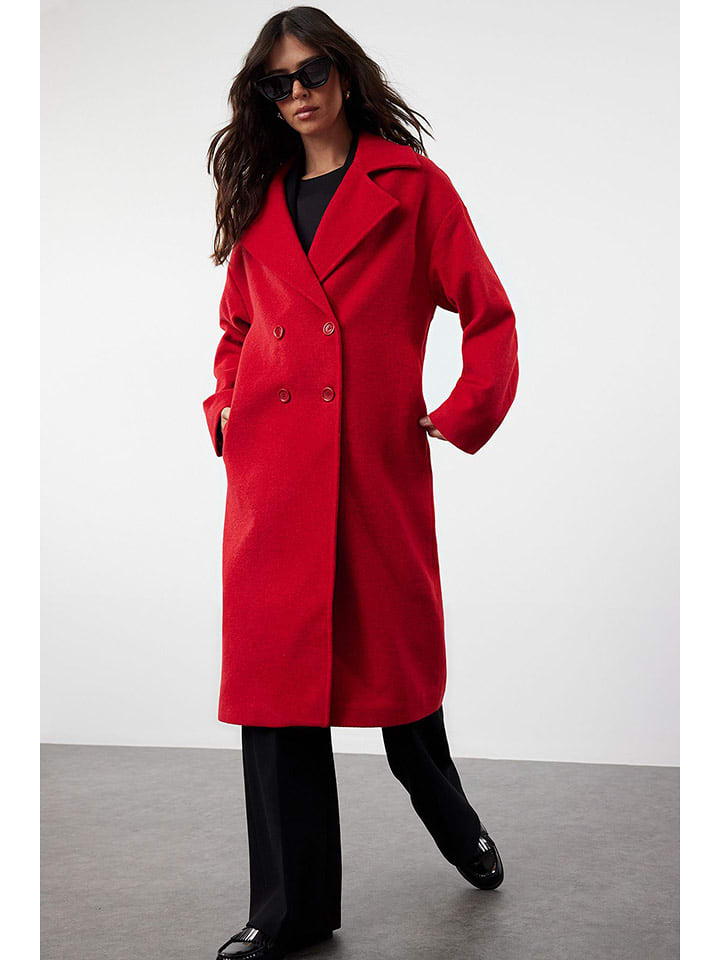 trendyol Płaszcz przejściowy w kolorze czerwonym rozmiar: 36