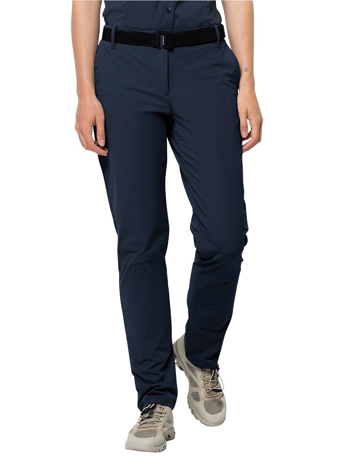 Jack Wolfskin Spodnie softshellowe "Pack & Go" w kolorze granatowym rozmiar: XS