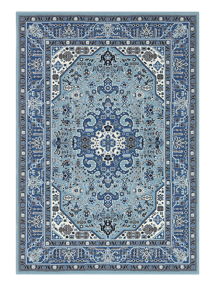 Nouristan Dywan "Isfahan" w kolorze niebieskim rozmiar: 80x250 cm