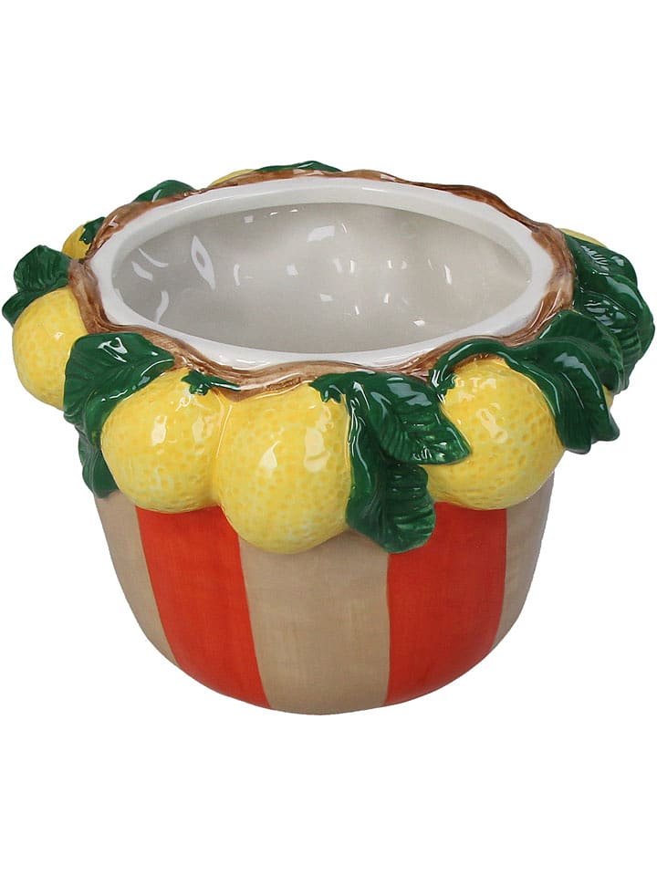 Kersten Wazon "Lemon" w kolorze żółto-beżowo-czerwonym - wys. 13 x Ø 19,5 cm rozmiar: onesize